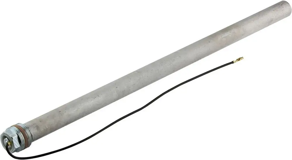 Bosch-Anode in zylindrischer Form, mit einem Anschluss für ein elektrisches Kabel an einem Ende und einer metallischen Gewindeaufnahme.